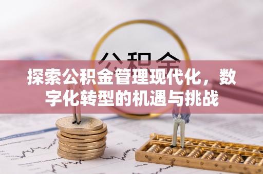 钦州探索公积金管理现代化，数字化转型的机遇与挑战