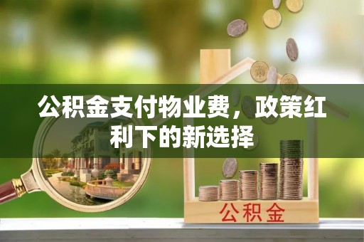 钦州公积金支付物业费，政策红利下的新选择