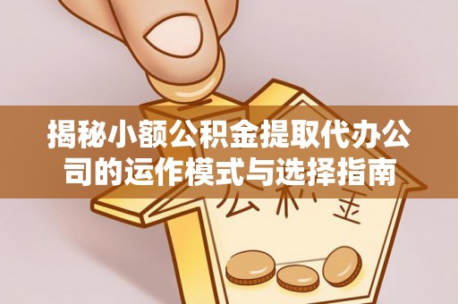 钦州揭秘小额公积金提取代办公司的运作模式与选择指南