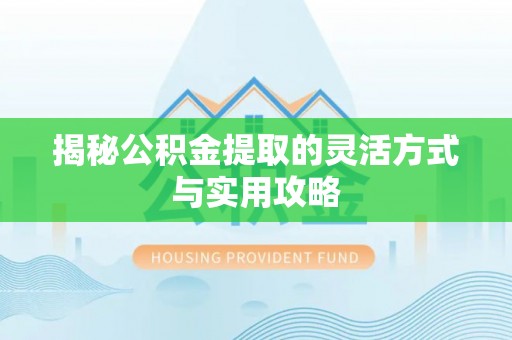 钦州揭秘公积金提取的灵活方式与实用攻略